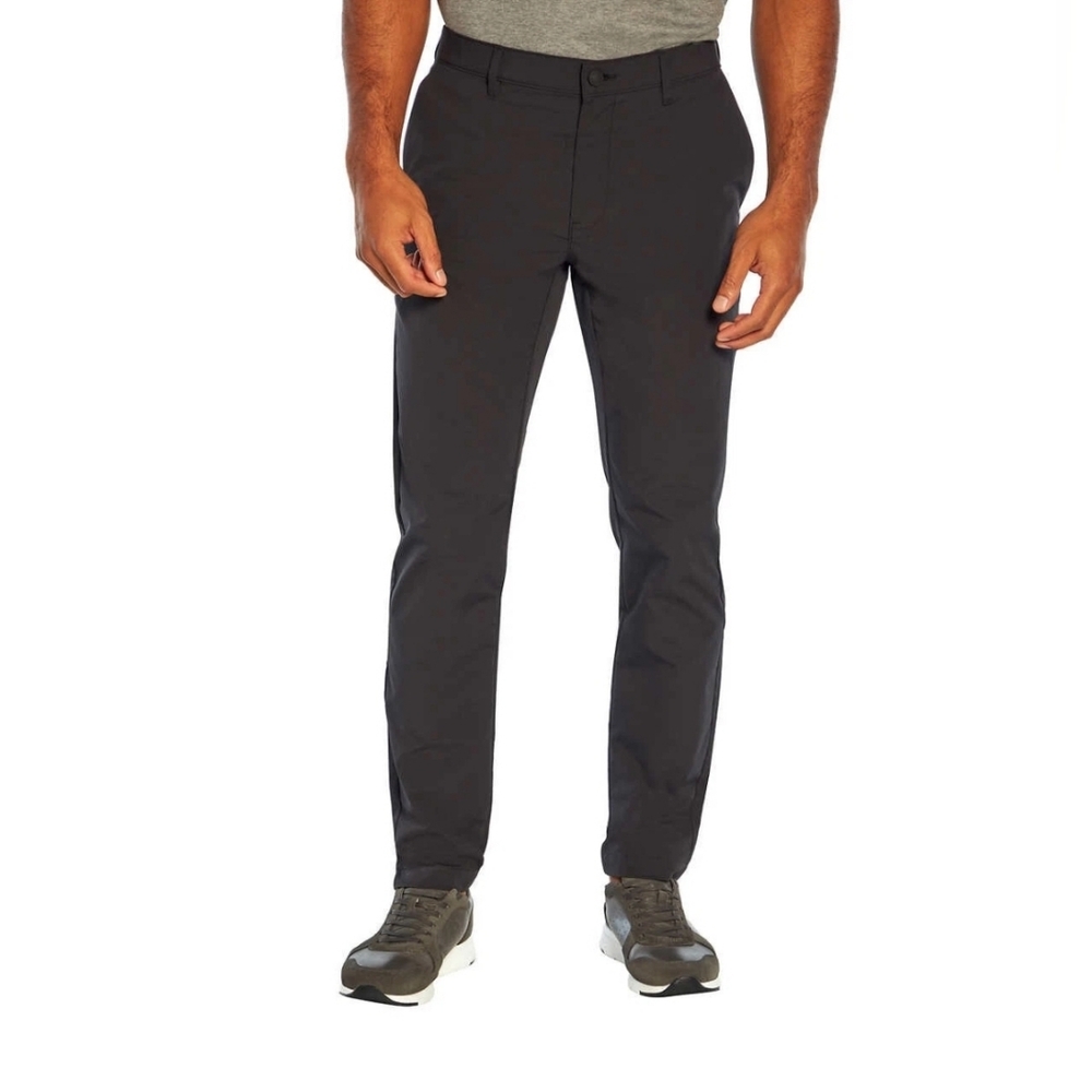 Banana Republic Men's Flat Front Pant 34X29 Black Straight